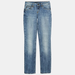 Just Cavalli Light Blue Denim Straight Leg Jeans M Waist 28"