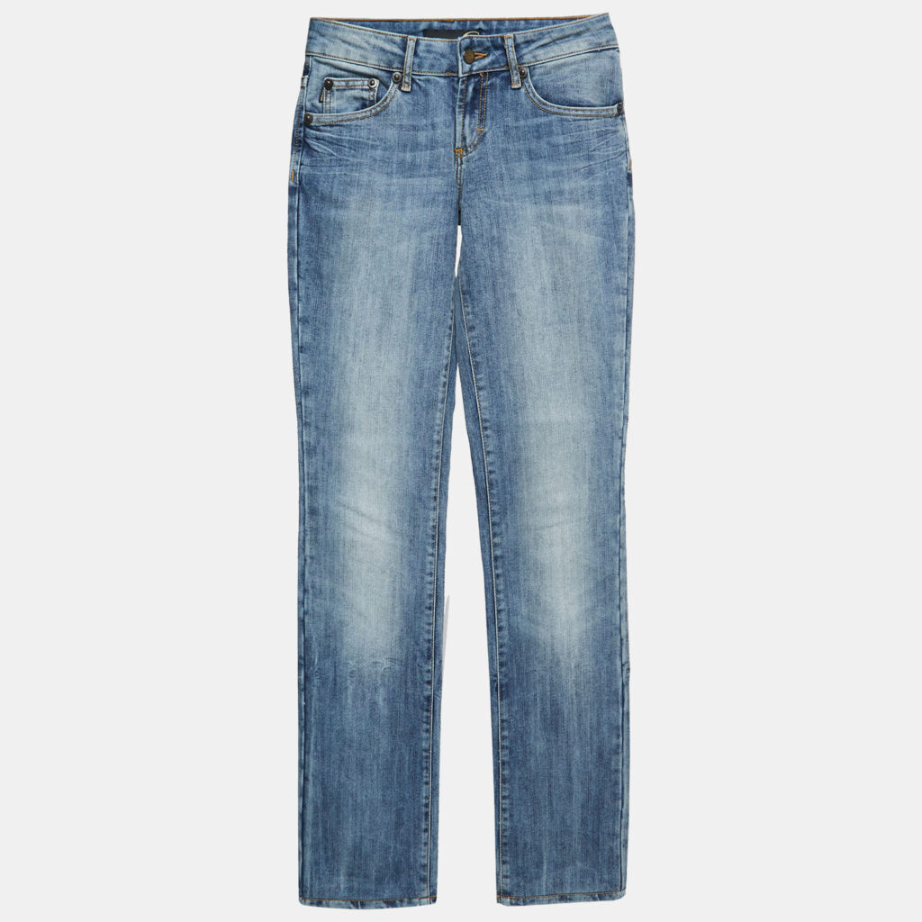 luxury-women-just-cavalli-used-clothes-p799226-003 Just Cavalli Light Blue Denim Straight Leg Jeans M Waist 28"