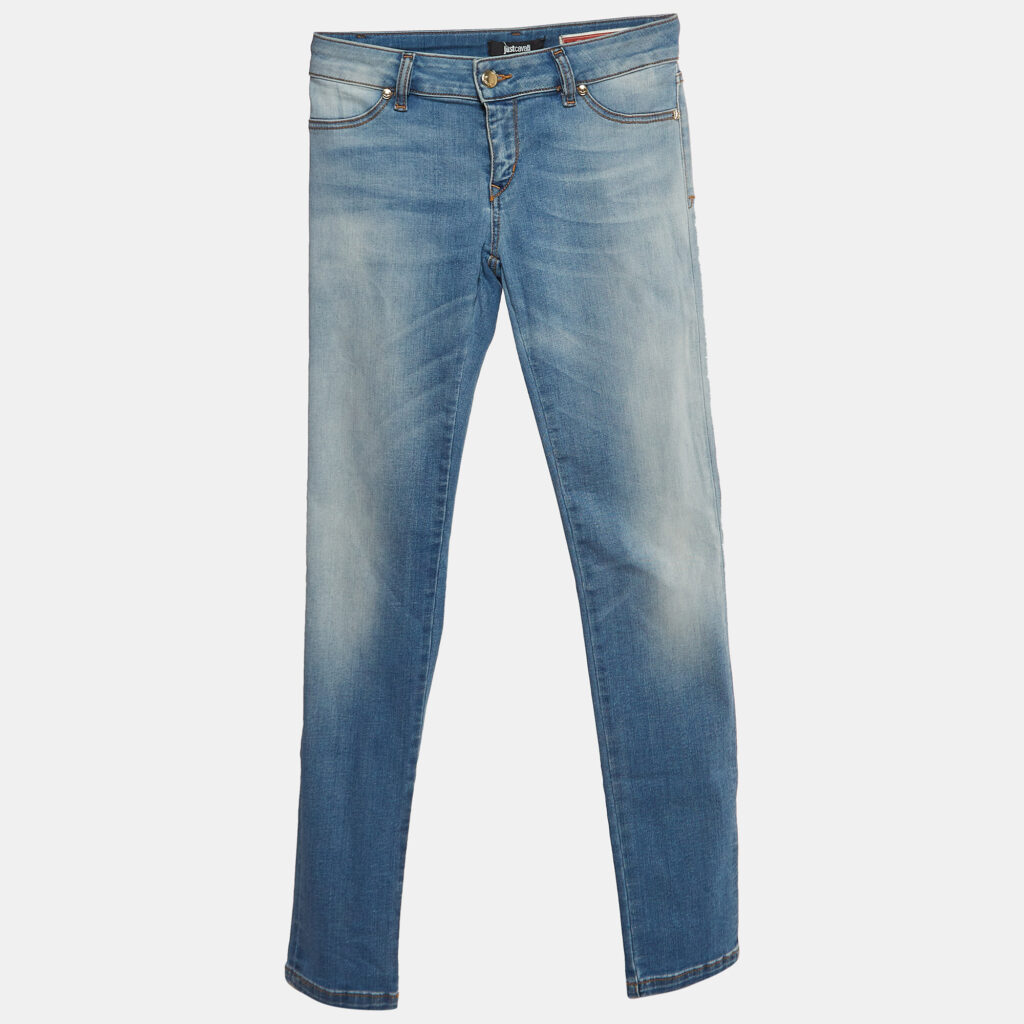luxury-women-just-cavalli-used-clothes-p934014-001 Just Cavalli Blue Washed Denim Slim Fit Jeggings M Waist 27''