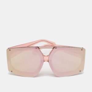 Karen Walker Pink Mirrored Salvador Oversized Sunglasses