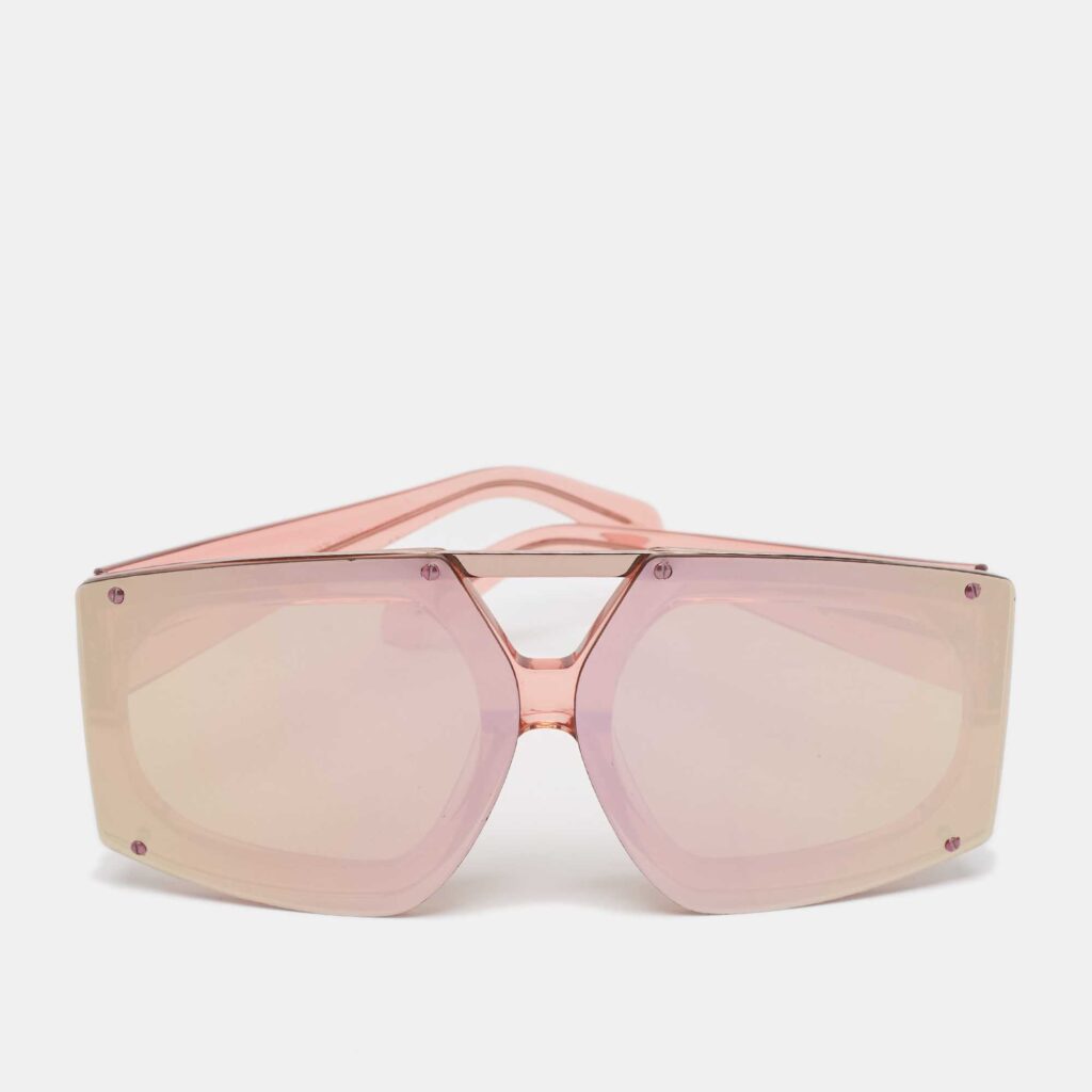 luxury-women-karen-walker-used-accessories-p1077381-001 Karen Walker Pink Mirrored Salvador Oversized Sunglasses