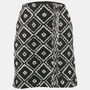Karl Lagerfeld Black Tweed Mini Skirt S