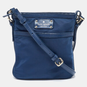 Kate Spade Blue Nylon and Leather Crossbody Bag