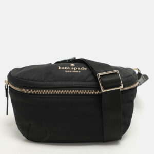 Kate Spade Black Satin Belt Bag
