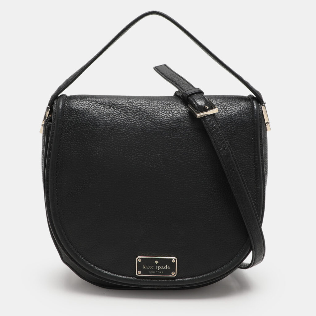 luxury-women-kate-spade-used-handbags-p1113639-001 Kate Spade Black Leather Oliver Street Lilly Crossbody Bag