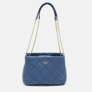 Kate Spade Blue Quilted Leather Emerson Place Phoebe Shoulder Bag
