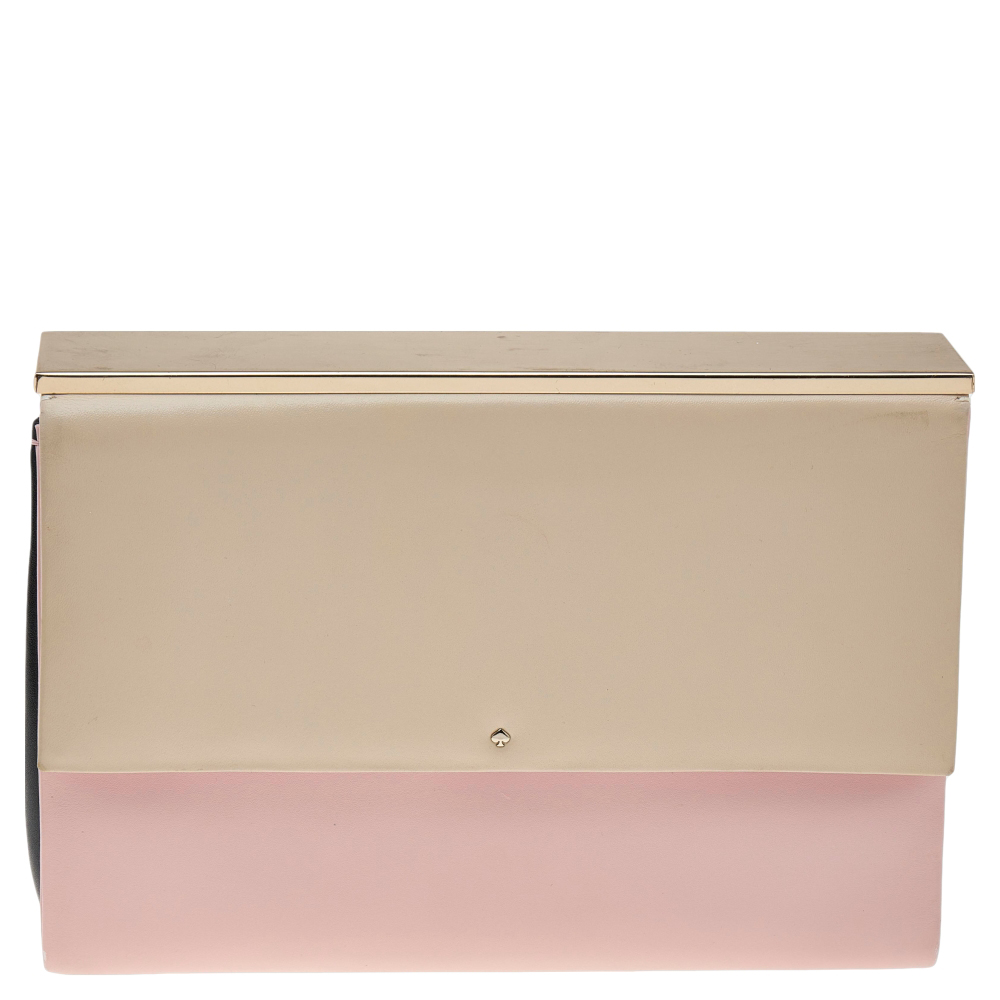 luxury-women-kate-spade-used-handbags-p585967-007-2 Kate Spade Multicolor Leather Frame Clutch