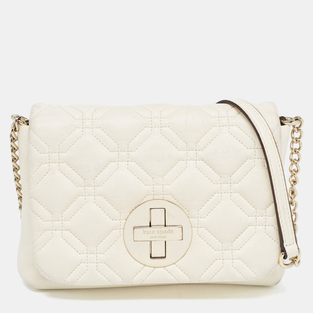 luxury-women-kate-spade-used-handbags-p914661-017 Kate Spade Off White Leather Astor Court Naomi Crossbody Bag