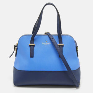 Kate Spade Two Tone Blue Leather Cedar Street Maise Satchel