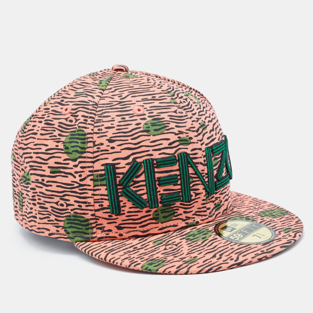 luxury-women-kenzo-new-accessories-p904546-003 Kenzo Pink Print Cotton New Era 59 Baseball Cap Size 61.5