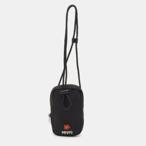 Kenzo Black Nylon Embroidered Phone Holder Crossbody Bag