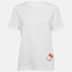 Kenzo White Logo Patch Jersey Crew Neck T-Shirt S