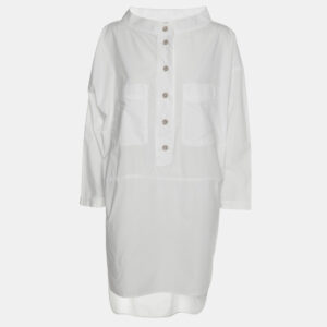 Kenzo White Cotton Long Sleeve Shirt M