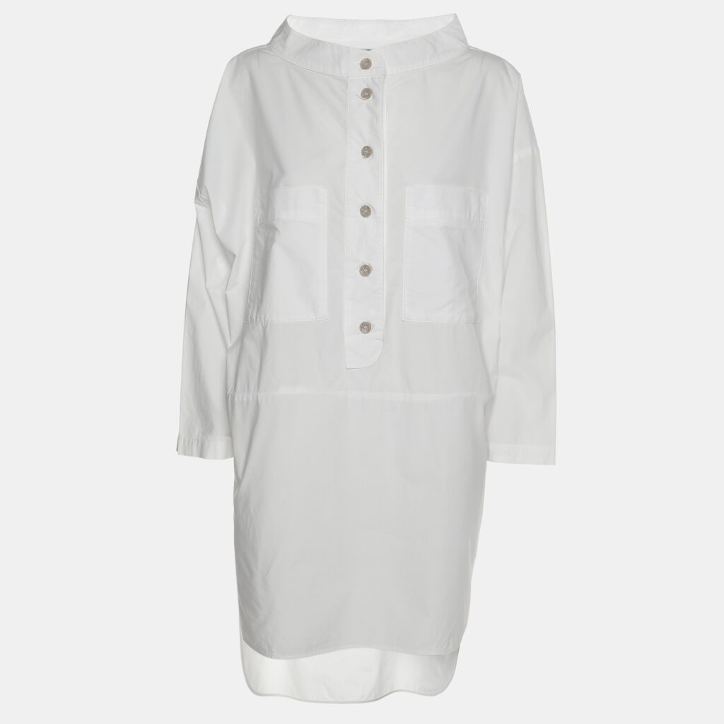 Kenzo White Cotton Long Sleeve Shirt M