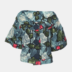 Kenzo Multicolor Knit Wool Crop Top S