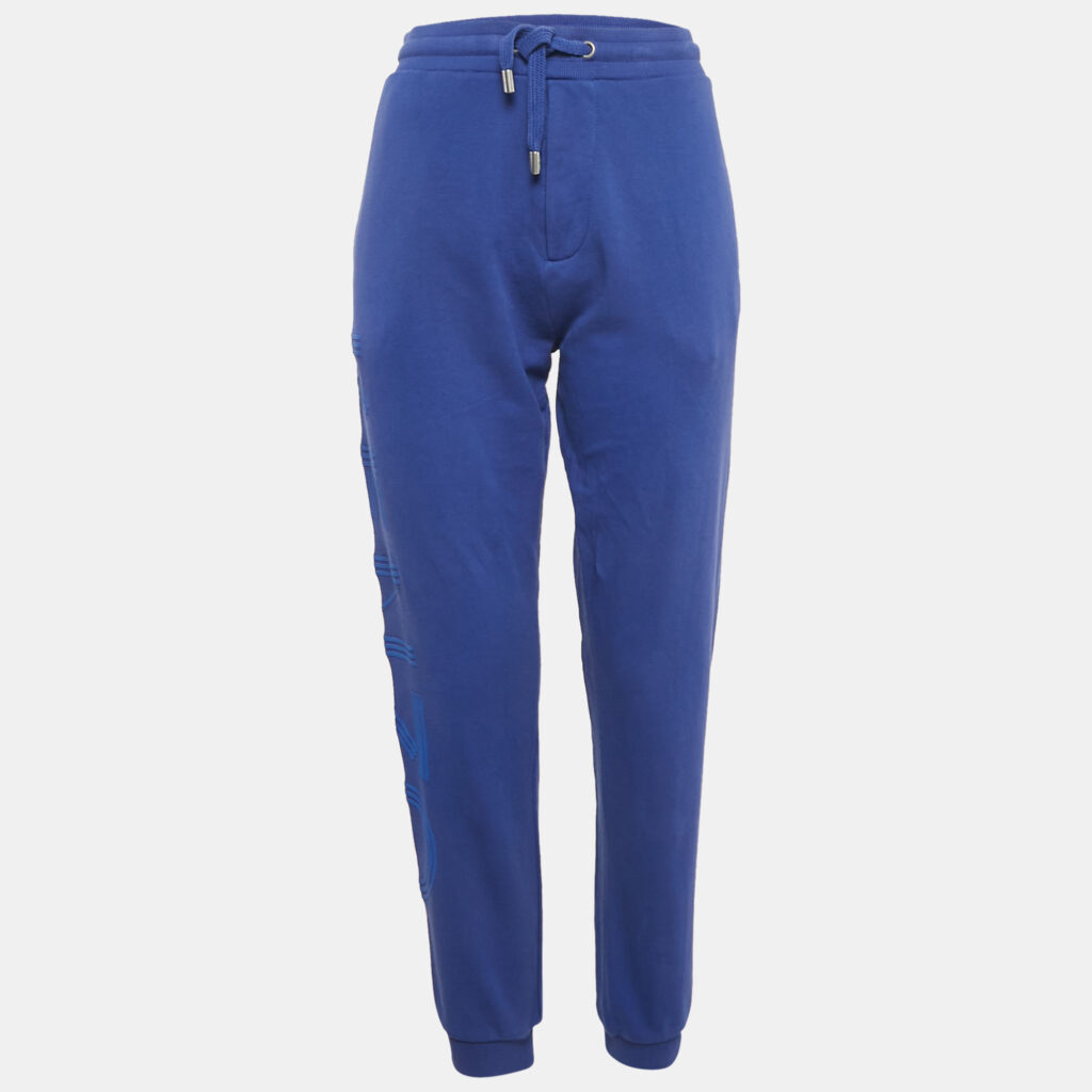 luxury-women-kenzo-used-clothes-p1169689-004 Kenzo Blue Cotton Knit Logo Detal Joggers M