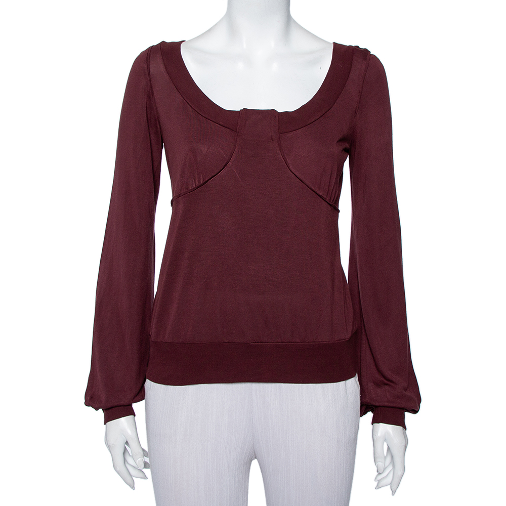 luxury-women-kenzo-used-clothes-p470702-006 Kenzo Brown Knit Scoop Neck T-Shirt M