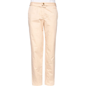 Kenzo Peach Cotton Back Buckle Detailed Formal Trousers M