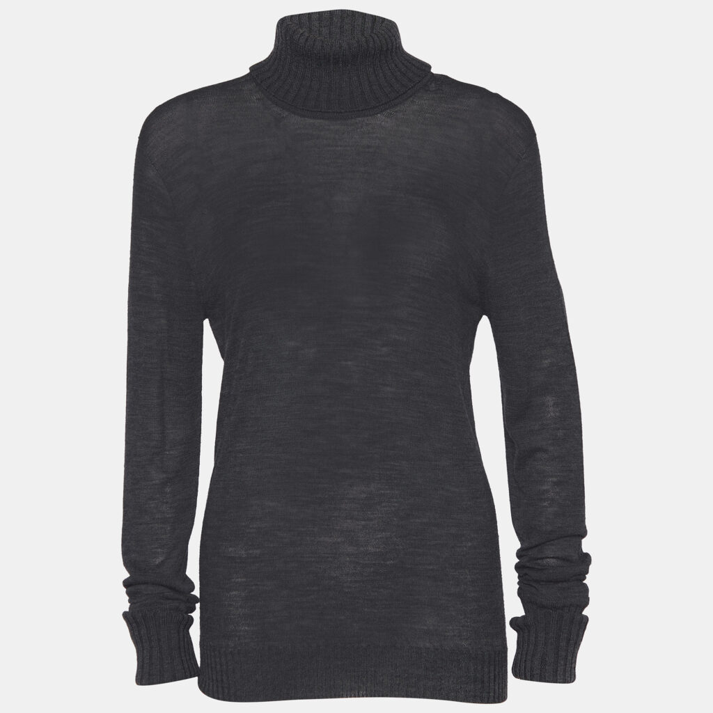 luxury-women-kenzo-used-clothes-p750867-001 Kenzo Grey Long Sleeve Turtle Neck Top L