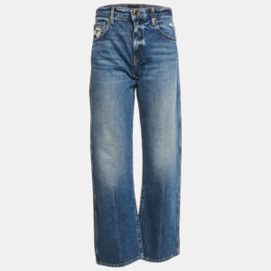 Khaite Blue Faded Denim Straight Leg Jeans S Waist 29"