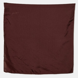 Lanvin Burgundy Polkadots Print Silk Handkerchief