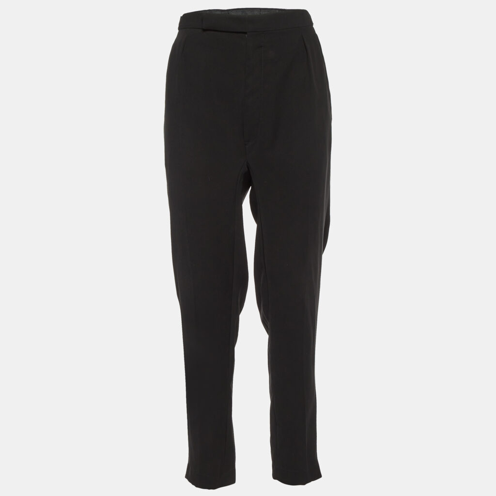 luxury-women-lanvin-used-clothes-p1124923-005 Lanvin Black Crepe Tapered Trousers M