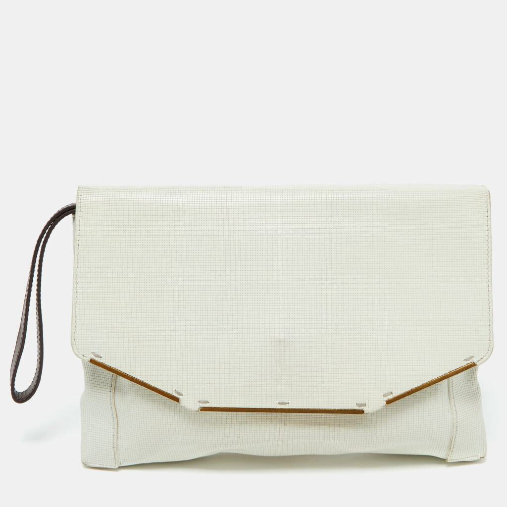 luxury-women-lanvin-used-handbags-p1073536-007 Lanvin White Leather Miss Sartorial Wristlet Clutch