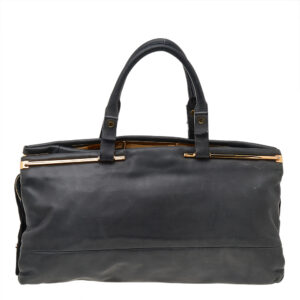 Lanvin Dark Grey/Black Leather Satchel