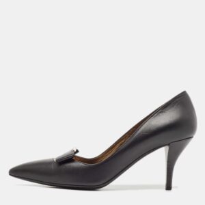 Lanvin Black Leather Pointed Toe Pumps Size 39
