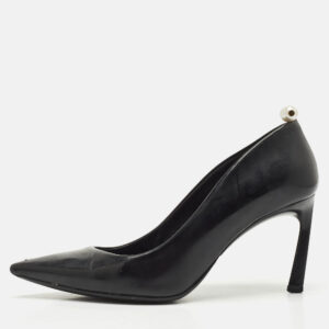 Lanvin Black Leather Pointed Toe Pumps Size 36