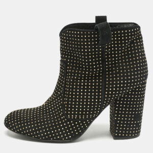 Laurence Dacade Black Suede Pete Studded Ankle Boots Size 39