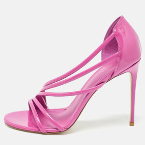 Le Silla Purple Patent Leather Scarlet Sandals Size 40