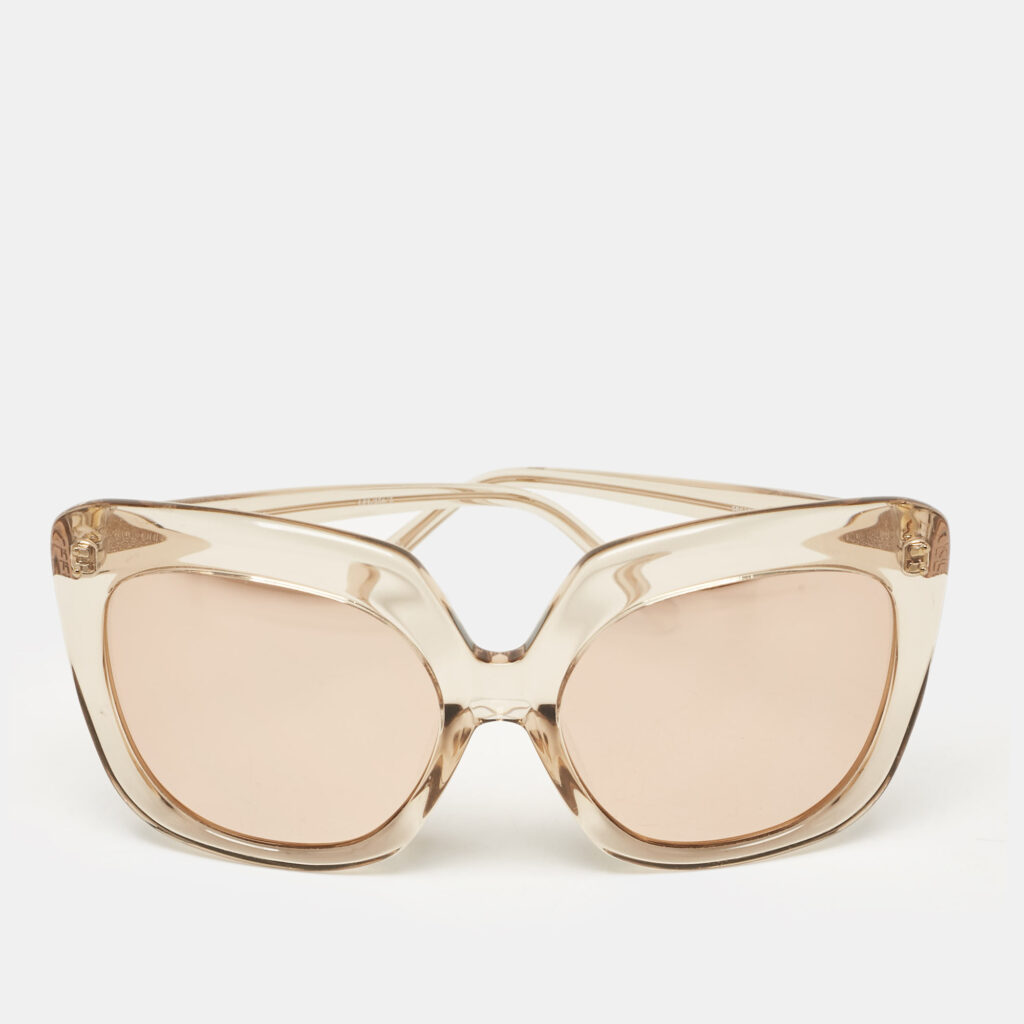 luxury-women-linda-farrow-used-accessories-p1074063-001 Linda Farrow Rose Gold/Brown LFL/556 Oversized Sunglasses