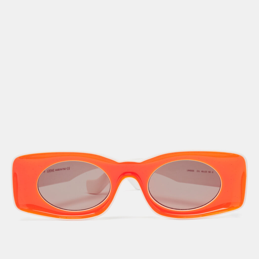 luxury-women-loewe-used-accessories-p1009336-004 Loewe Orange/White LW400331 Paula's Ibiza Oval Sunglasses