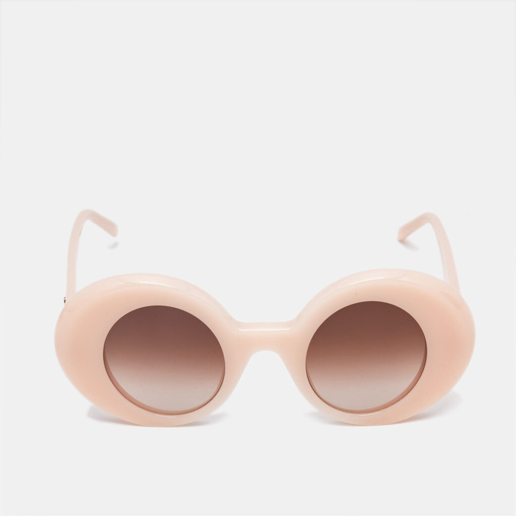 luxury-women-loewe-used-accessories-p1147240-002 Loewe Peach/Brown Gradient LW40089I Frame Oval Sunglasses