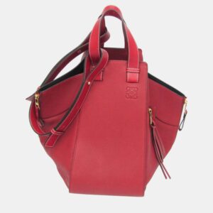 Loewe  Red Leather Hammock Medium Handbag