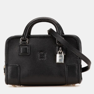 Loewe Black Micro Leather Amazona Satchel Bag