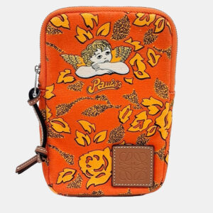 Loewe Orange Fabric mini pouch