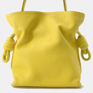 Loewe  Yellow Leather Medium Flamenco Shoulder Bag
