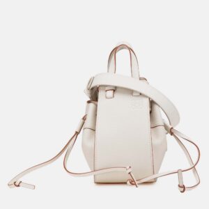 Loewe White Mini Grained Calfskin Hammock Bag