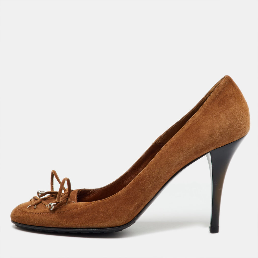 Loriblu Brown Suede Round Toe Pumps Size 40