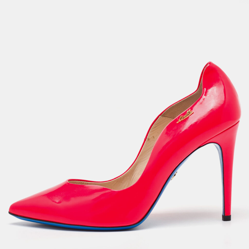 luxury-women-loriblu-used-shoes-p1163112-003 Loriblu Bright Pink Patent Leather Pointed Toe Pumps Size 40