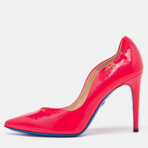 Loriblu Neon Pink Patent Leather Pointed Toe Pumps Size 39