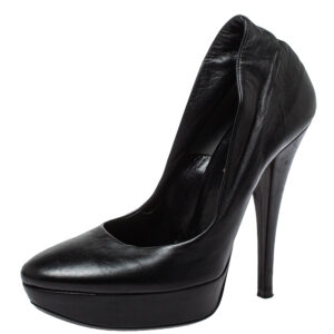 Loriblu Black Leather Platform Pumps Size 39