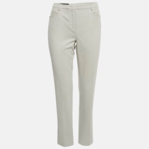 Loro Piana Grey Cotton Slim Fit Trousers M