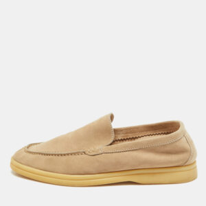 Loro Piana Beige Suede Summer Walk Loafers Size 36.5