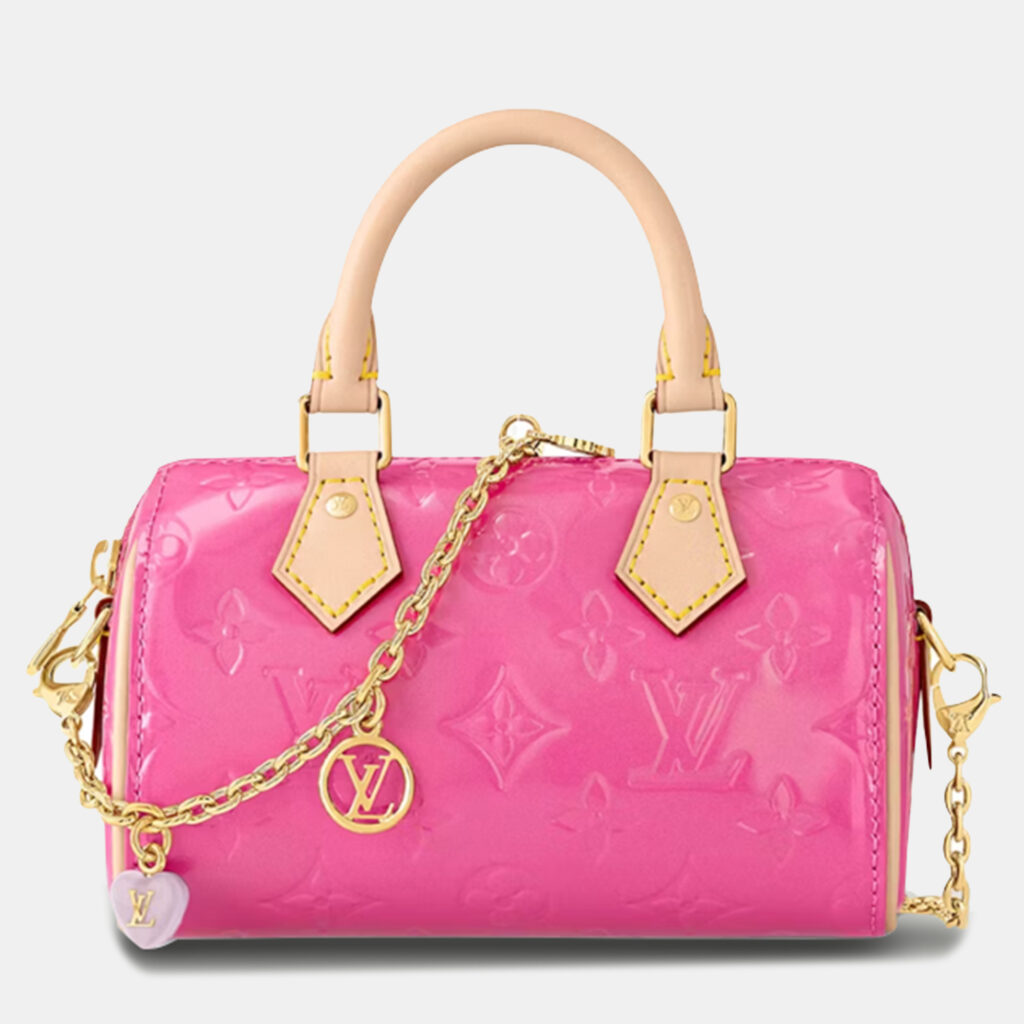 luxury-women-louis-vuitton-new-handbags-p1033123-004 Louis Vuitton Pink Patent Leather Nano Speedy Handbag
