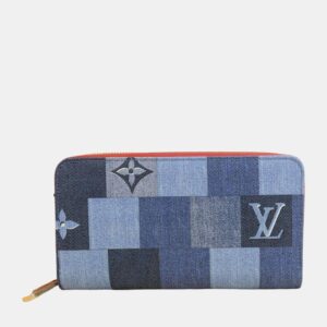 Louis Vuitton Blue Canvas Monogram Zippy Wallet