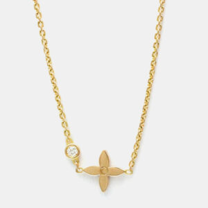 Louis Vuitton 18K Rose Gold and Diamond Monogram Idylle Pendant Necklace