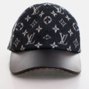 Louis Vuitton Black/Grey Monogram Wool Carry On Cap Size M